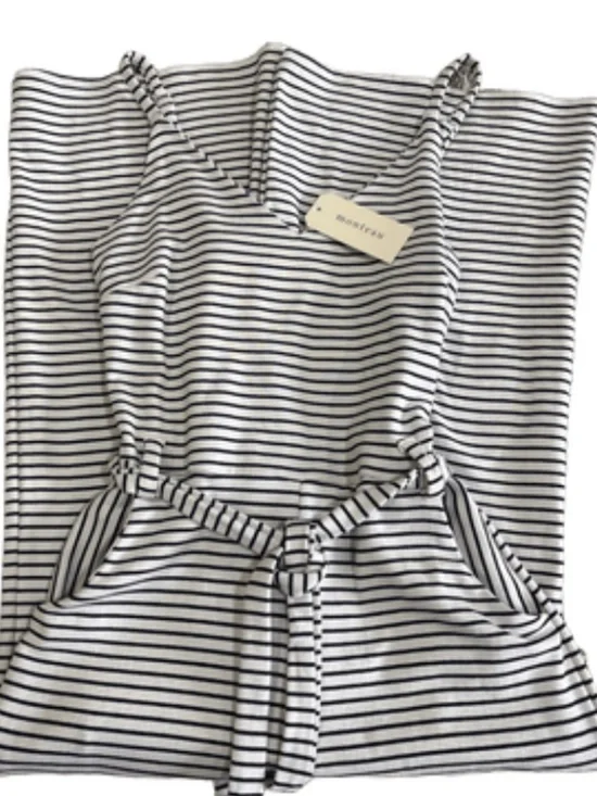 Monteau Striped Wide-Leg Culotte Jumpsuit | Size Medium - Picture 4 of 4